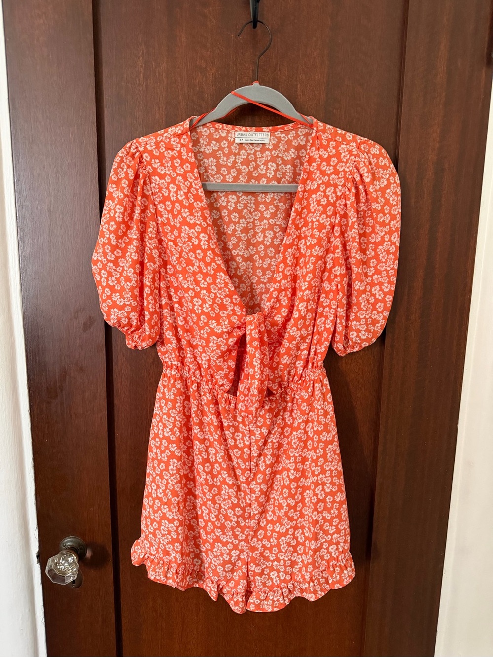 Urban Outfitters Tie-Front Floral Romper
